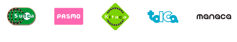 Suica、PASUMO、Kitaka、TOIKA、Apple Pay
